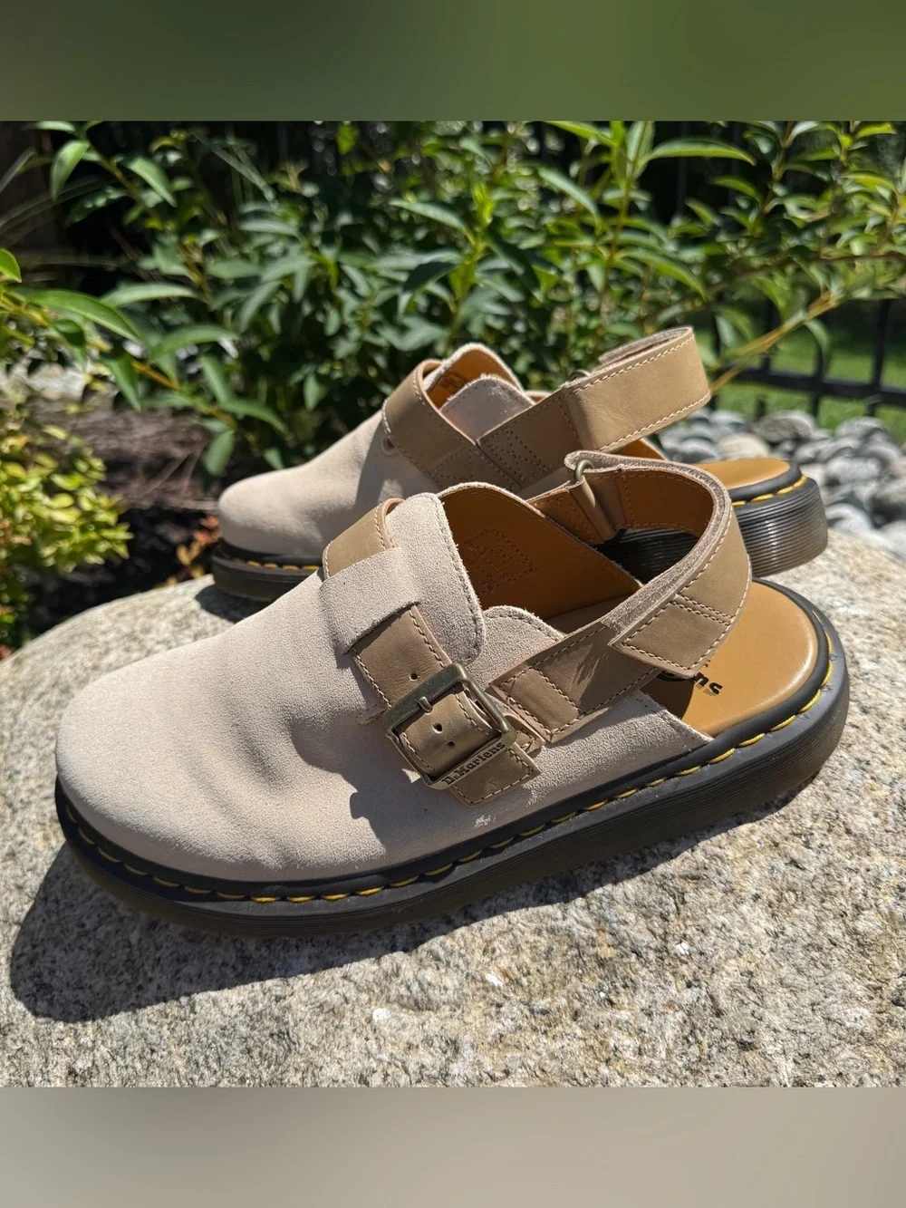 Dr. Martens Jorge II Slingback Mules Suede Taupe Sandals Clogs Men’s US 10 EU 43